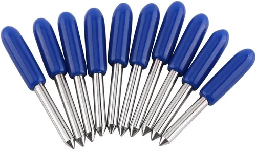 Vista 2 de Cuchillo de corte de acero de tungsteno con cuchillas de corte para cortar con base de soporte (60 °)