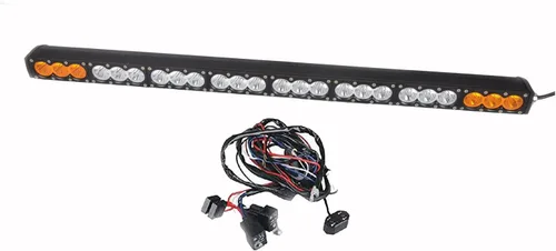 Vista 11 de Barra de luz LED de una sola fila de 22 pulgadas, 120W, de doble color, luz todoterreno, luz de trabajo, luz de conducción todoterreno, luz
