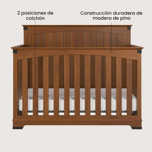 Vista 5 de Child Craft Redmond - Juego de cuna de panel completo, cómoda y cofre de 3 piezas, incluye cuna convertible 4 en 1, cómoda y pecho, crece con tu