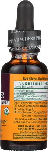 Vista 5 de Herb Pharm Gotas de extracto líquido de trébol rojo orgánico certificado, 1 onza