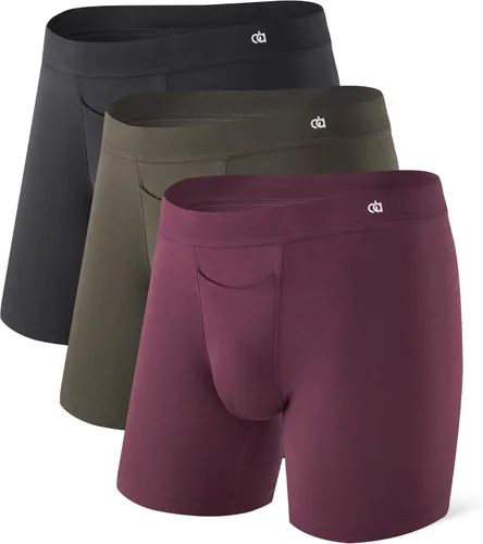 Vista 7 de DAVID ARCHY - Calzoncillos transpirables para hombre, suaves y cómodos, con control de humedad y bragueta, boxer briefs para hombre, paquete de 3