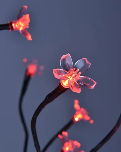 Vista 7 de Lightshare Árbol iluminado de flor de cerezo de 5 pies, RGB con control remoto, 16 modos de cambio