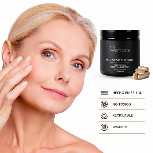Vista 6 de OSMOSIS Suplemento enzimático de apoyo digestivo para el cuidado de la piel, 100