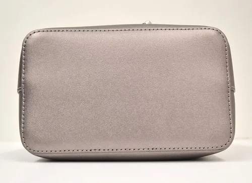Vista 5 de Ahorre en el producto Diseñador para mujer Lauren Dryden Debby II Mini Bolso de cuero con cordón Peltre, Metálico
