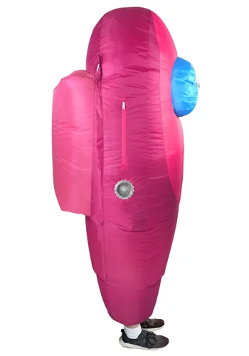 Vista 4 de Disfraz de Asesino Tripulante Sospechoso Rosa para Niños Multicolor