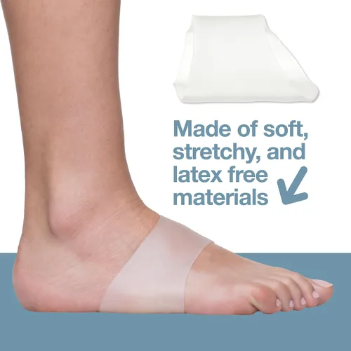 Vista 4 de ZenToes Soportes de arco de gel para fascitis plantar, pies planos, soporte para el dolor de pies, par de inserciones de gel para sandalias, tenis