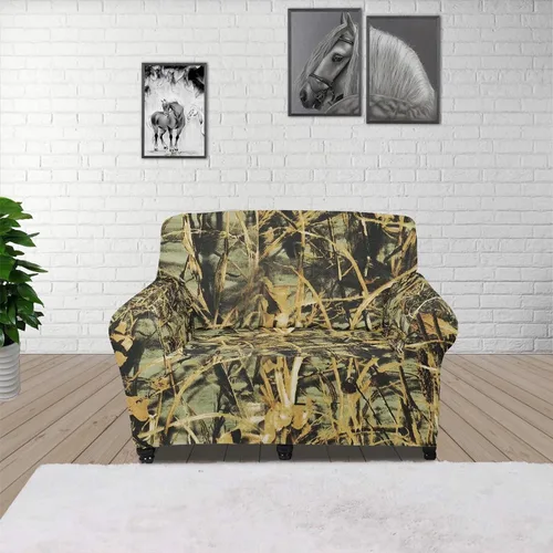 Vista 55 de ZOUTAIRONG Fundas elásticas para sofá con estampado de ramas de camuflaje 3D para sofá, funda para muebles de un solo cojín, decoración del hogar u