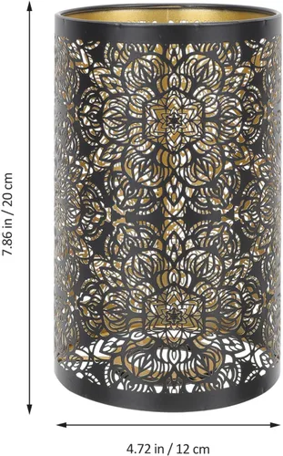 Vista 7 de Housoutil Lámpara decorativa Pantalla Hueca E27 Hogar Hierro Forjado Hogar Tela Lámpara Decoración