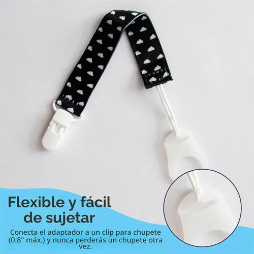 Vista 3 de PUTSKA - Anillos adaptadores de clip para chupete, soporte de botón de silicona, paquete de 4