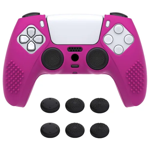 Vista 23 de eXtremeRate PlayVital Aqua Green 3D Studded Edition Anti-Slip Silicone Cover Skin for ps5 Controller, Soft Rubber Case for PS5 Wireless Controller