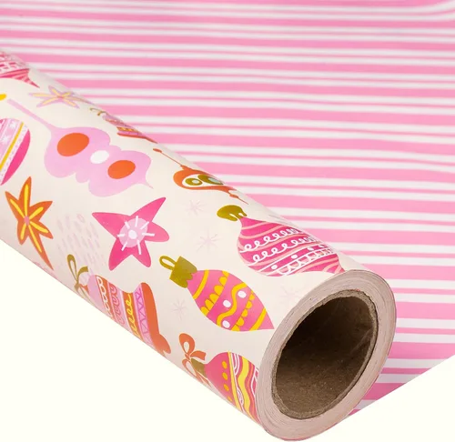 Vista 13 de MAYPLUSS Papel de Regalo de Navidad Rollo Jumbo - 30 Pulgadas X 100 Pies - Papel Metálico Vintage Verde y Dorado Cascanueces Ballet Papel de Regalo