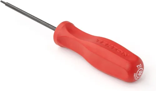 Vista 2 de TEKTON T10 Torx Destornillador de hoja de óxido negro de mango duro DST11100 Fabricado en Estados Unidos