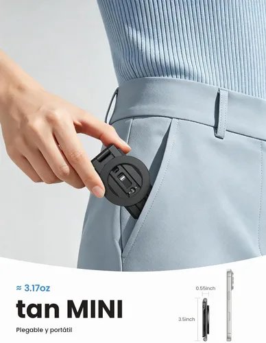 Vista 7 de Lamicall Soporte de Trípode Magsafe - [Ultra-compacto] Trípode Magnético de Aluminio para iPhone 17/16 Pro Max Air, Soporte de Cama Flexible