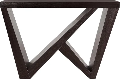 Vista 16 de Homes: Inside + Out Naomi Mesa Consola de Acento Decorativa Moderna con Patas en Forma de W, Muebles de Madera para Entrada para Sala de Estar, Negro