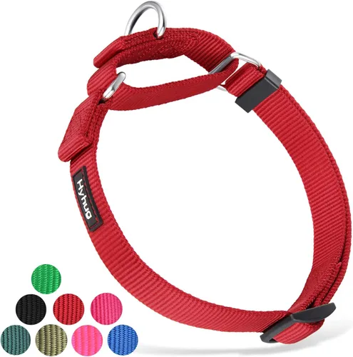 Vista 19 de Hyhug Collar Martingale para perros pequeños, color verde, resistente a prueba de escape, nailon duradero, sin hebilla, ideal para entrenamiento