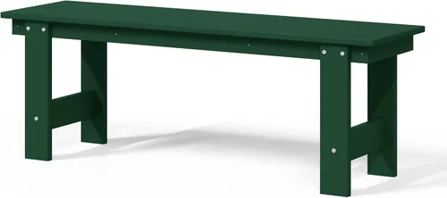 Vista 22 de WestinTrends Ashore Outdoor HDPE - Banco de patio con espalda descubierta de 48 pulgadas, color negro