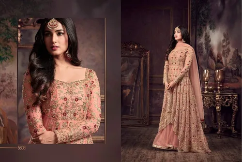 Vista 5 de Prija Collection - Traje Anarkali para mujer, listo para usar, para bodafiesta, estilo indio paquistaní