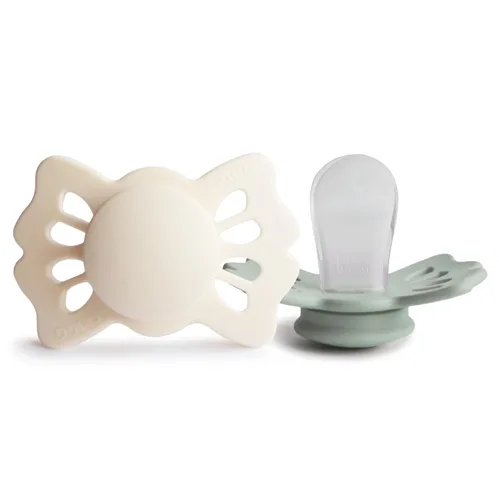 Vista 13 de FRIGG Daisy SilkySoft Chupete de Silicona para Bebé Fabricado en Dinamarca Sin BPA (Rosa Bebé/Lila Suave, 0-6 Meses)