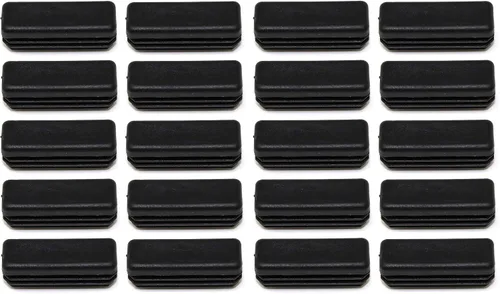 Vista 11 de Tapa rectangular negra de plástico de 1/2 x 1-1/2 pulgadas, tapón de acabado, tapa de extremo de tubo de tubo, universal para silla duradera (2)