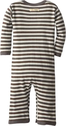 Vista 2 de L'ovedbaby Overol unisex de manga larga orgánico para bebé Raya gris