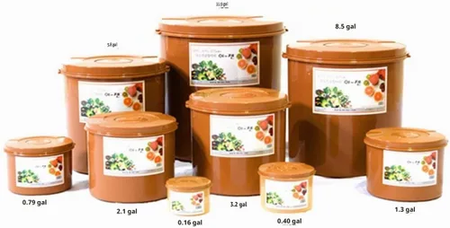 Vista 5 de E-Jen Premium - Contenedor para Kimchi y Sauerkraut, para fermentación de probióticos con tapa de vacío interior, redondo, 0.4 galones/ 1.5 litros