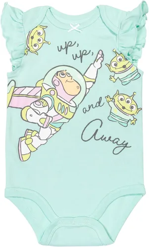Vista 3 de Disney Classics The Aristocats Lion King Winnie the Pooh Pixar Toy Story Baby Girls 5 Pack Bodysuits Newborn to Infant
