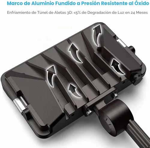 Vista 3 de HYPERLITE Paquete de 2 luces de inundación LED de 30 W para exteriores con soporte de nudillos, montaje en pared de 5000 K 3,300 Lm IP65, luces