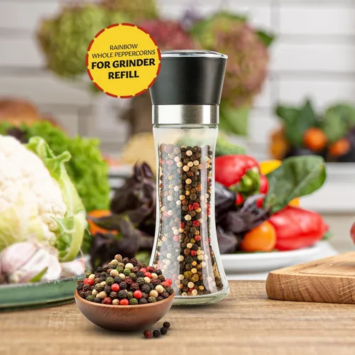 Vista 7 de Eastanbul - Recambio de granos de pimienta arcoíris para molinillo, natural, vegano, 4.9 onzas Peppercorns Whole Rainbow White, Green, Pink, Black