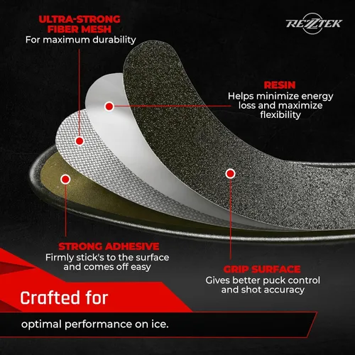 Vista 2 de Rezztek Hockey Stick Tape Alternative – Hockey Stick Blade Performance Grip – for Ice & Street Hockey Stick Blades - Used by NHL Players