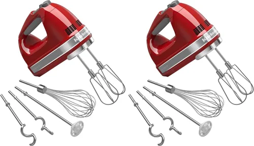 Vista 8 de KitchenAid KHM926 - Batidora de mano de 9 velocidades 9 Speeds, Pro whisk attachment, Stainless Steel Turbo Beater II for ideal mixing, dough
