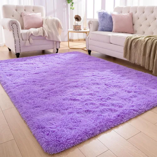 Vista 208 de Softlife Alfombra naranja para dormitorio, alfombra de felpa esponjosa para sala de estar para niñas, alfombra lanuda para niños, alfombra suave