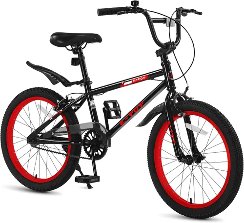 Vista 9 de Bicicleta infantil de 20 pulgadas para niños de 7 a 12 años, estilo BMX, bicicletas ligeras para niños, bicicletas para niños con frenos delanteros