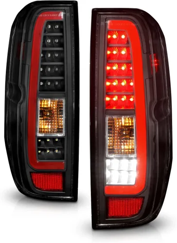 Vista 3 de AmeriLite para 2005-2021 Nissan Frontier D40 2009-2012 Suzuki Equator C-Type LED Negro Conjunto de Reemplazo de Luces Traseras - Lado del Pasajero