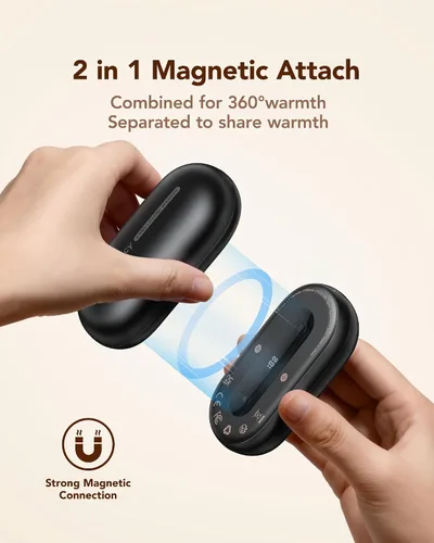 Vista 7 de Mini cargador portátil ultrafino de 10000 mAh y calentadores de manos eléctricos recargables, 2 paquetes de regalo