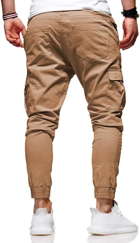 Vista 3 de BUXKR Pantalones cargo para hombre, pantalones casuales de senderismo, pantalones de entrenamiento para hombre