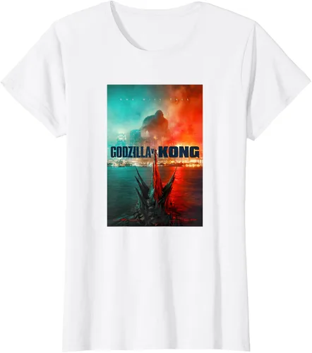 Vista 12 de Godzilla vs Kong - Camiseta oficial con póster, Negro