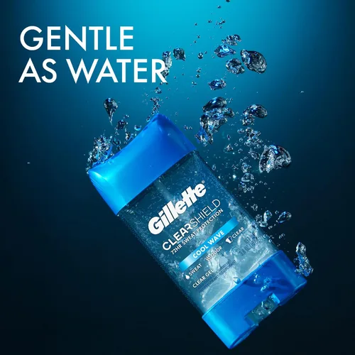 Vista 4 de Gillette Advanced Clear Gel Antitranspirante Cool Wave Paquete de 5 unidades de 3.8 onzas de peso neto de 19 onzas