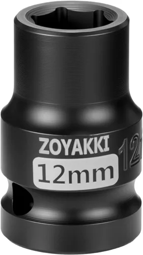 Vista 82 de Juego de llaves de impacto de 6 puntas de 1/2 pulgada - 1-1/2" (SAE), CR-MO, llave de eje de 1/2 pulgada de 6 puntas para fácil remoción de tuercas