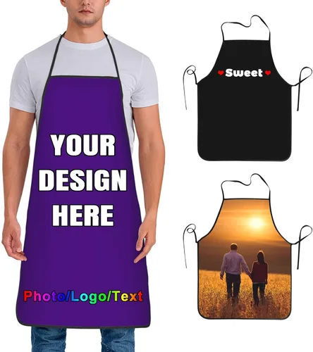 Vista 29 de Delantal de chef personalizado para hombres y mujeres, para cocinar, con nombre, logotipo, foto, regalos de cocina para familiares y amigos