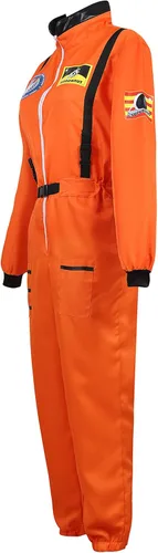 Vista 2 de Disfraz de astronauta para mujer, traje enterizo de piloto de la fuerza aérea, traje para fiesta de disfraces para Halloween