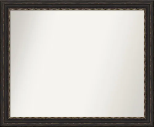 Vista 840 de Amanti Art Espejo de pared personalizado no biselado (25 x 25 pulgadas), marco de bronce acentuado, varios tamaños personalizados, espejo de baño