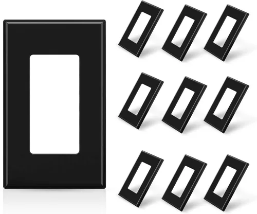 Vista 18 de ELEGRP Placas de pared decorativas sin tornillos de 1 banda, cubierta de placa frontal termoplástica irrompible para interruptor de salida