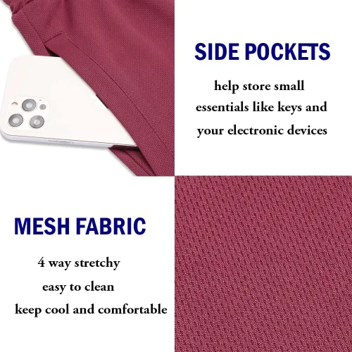 Vista 6 de COOFANDY Paquete de 2 pantalones cortos de entrenamiento de gimnasio para hombre, pantalones deportivos de malla, entrenamiento de culturismo