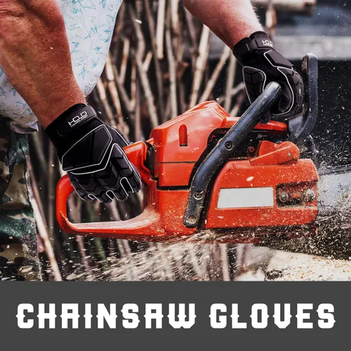 Vista 2 de AIGEVTURE Guantes de trabajo anti vibración para hombre, guantes mecánicos de impacto reductor TPR, guantes de seguridad con dedos y palma