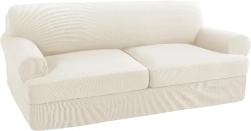 Vista 46 de Turquoize Funda para sillón con cojín en forma de T para sala de estar, funda elástica para sofá, funda suave para sillón, fundas de muebles