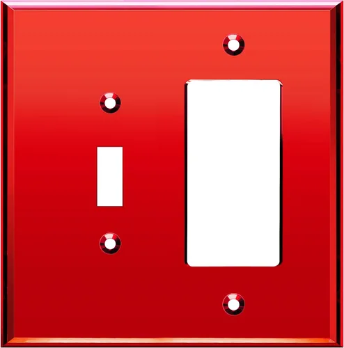 Vista 28 de LIDER Placa de pared dúplex para receptáculo, cubierta de salida con espejo, de gran tamaño, 1 cuadrilla Dorado