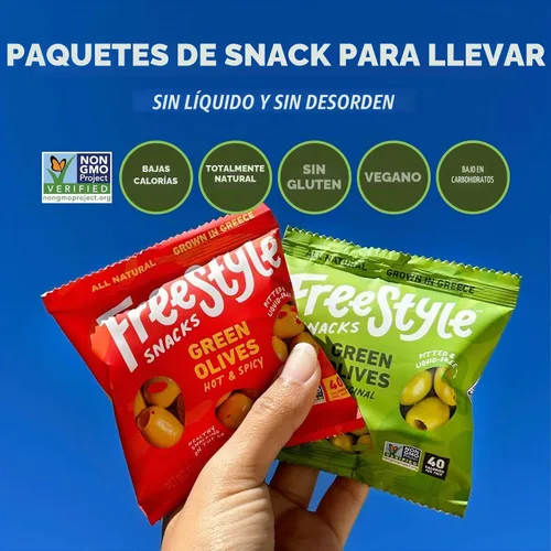 Vista 6 de Freestyle Snacks - Paquetes de aperitivos de oliva - Hierba mediterránea