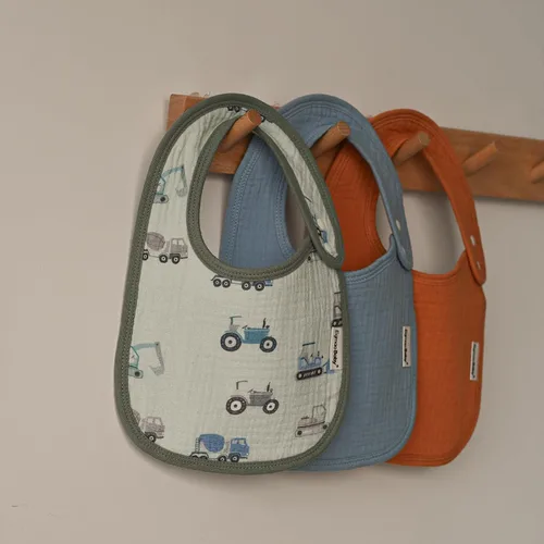 Vista 8 de Baberos de muselina para bebés niños y niñas, babero de muselina orgánica para bebé para babeo y dentición, baberos suaves de bandana para babeo