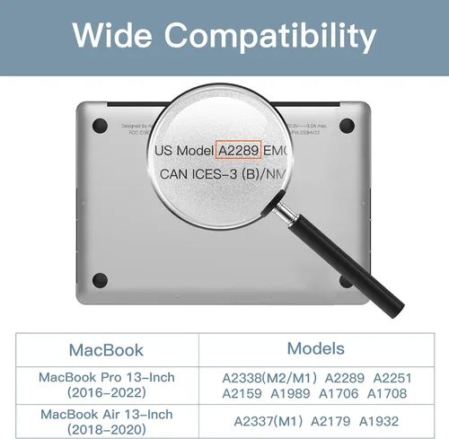 Vista 3 de JETech Protector de pantalla para MacBook Pro de 13 pulgadas (2016-2022, M1/M2) / MacBook Air de 13 pulgadas (2018-2020, M1), película antirreflejos