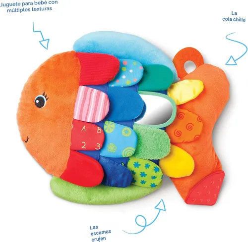Vista 5 de Melissa & Doug Flip pescado suave juguete de bebé.
